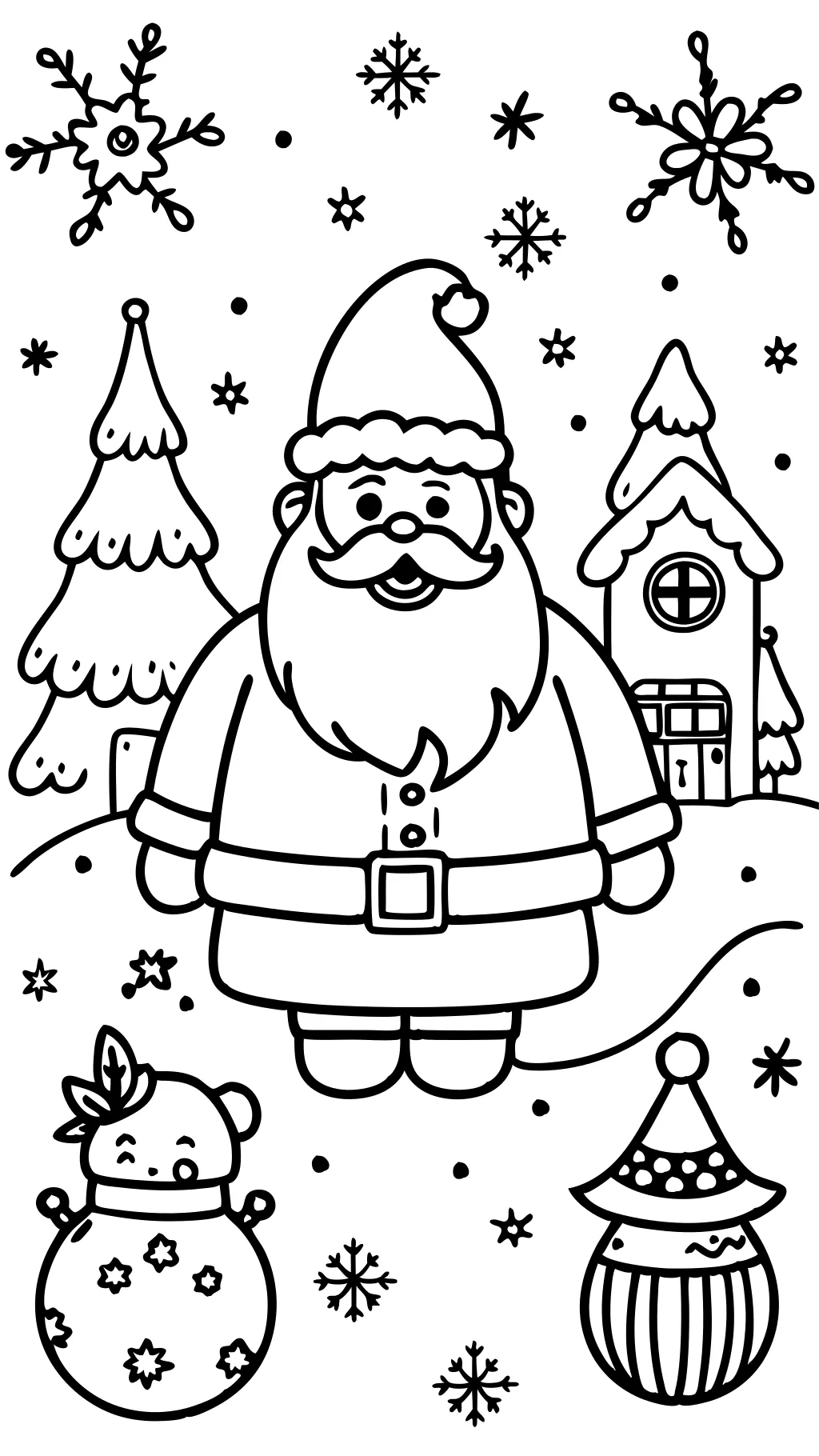 coloriages gratuits le Père Noël